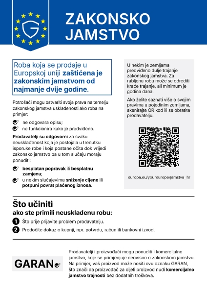 Jamstveni uvjeti i GARAN oznaka