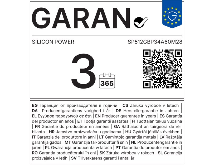Silicon Power A60 512GB SSD M.2 2280 PCIe NVMe Gen3x4