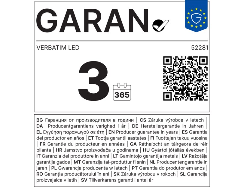 Verbatim LED linijska rasvjeta 600mm, 12W, 1200lm, 4000K