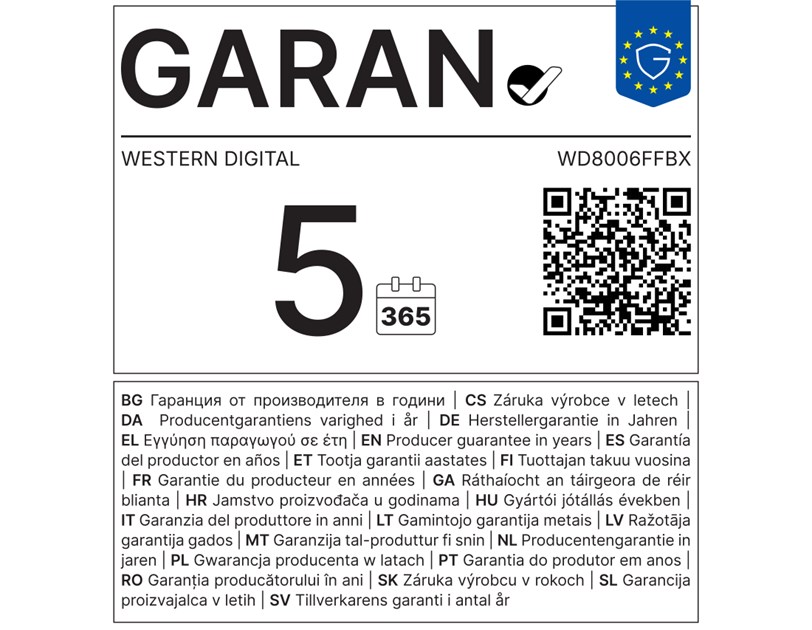 Western Digital Red Pro 8TB SATA3, 7200rpm, 256MB cache (WD8006FFBX)