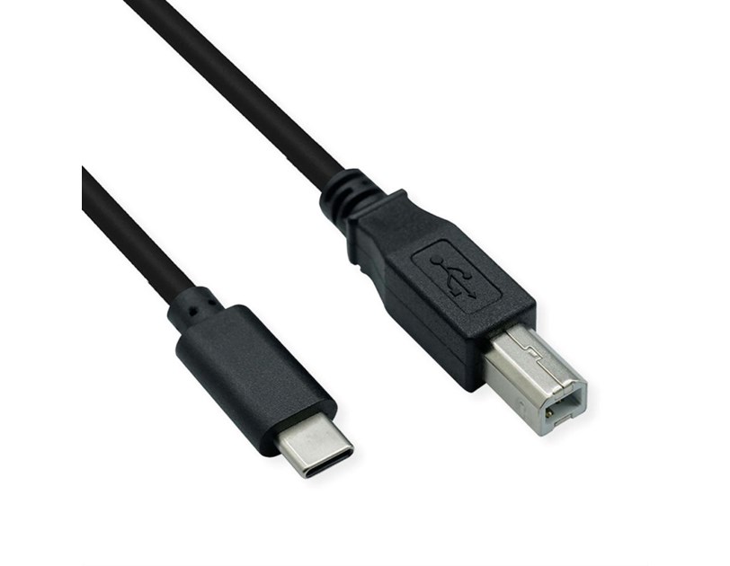 Roline USB2.0 Kabel TIP C, C - B, M/M, 4.5m, crni