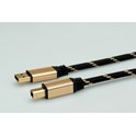 Roline GOLD USB2.0 kabel TIP A/B M/M, 1.8m, crno/zlatni