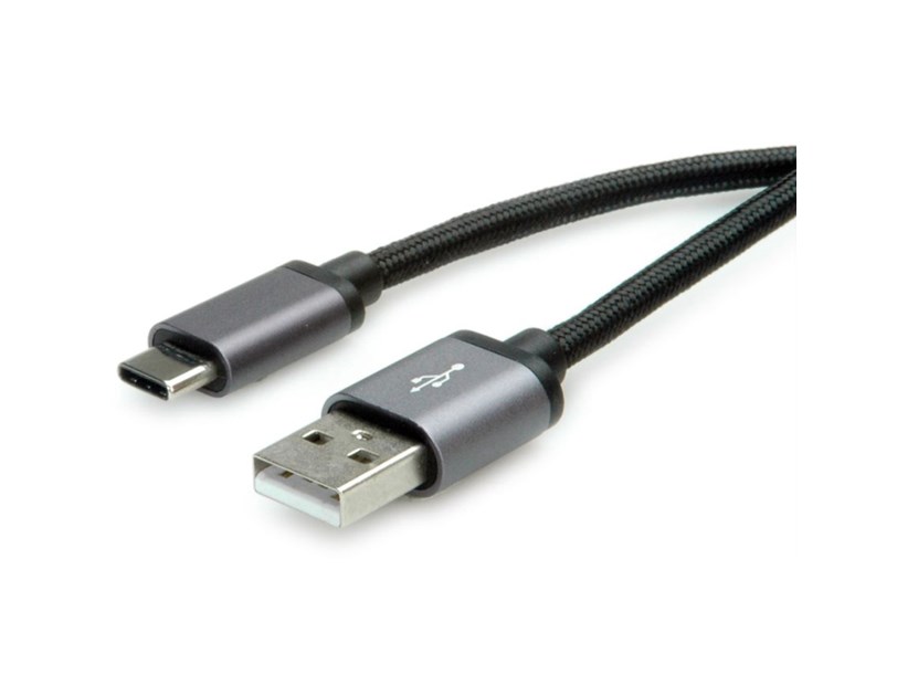 Roline USB2.0 kabel TIP C(M) na TIP A(M), 1.8m, crni