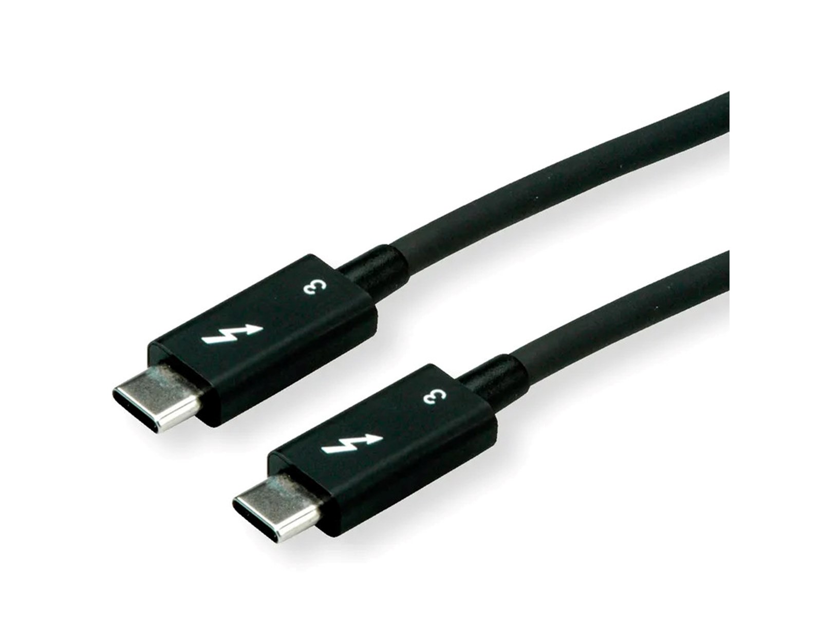 Roline Thunderbolt 3 kabel, 40GBit/s, 5A, M/M, 0.5m, crni
