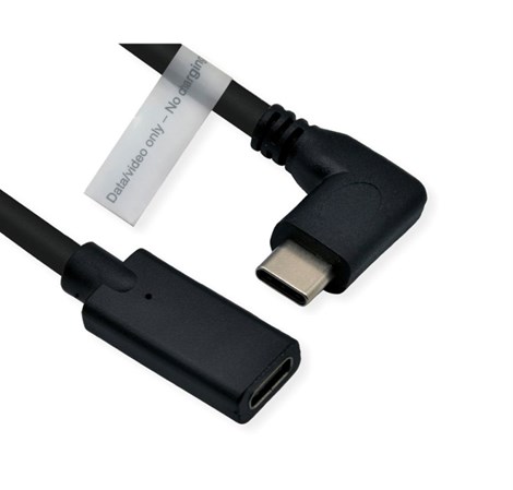 Roline USB-C produžni kabel (DP Alt Mode) C-C, M- kutni/F, 2m 
