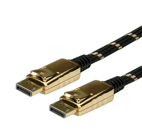Roline GOLD DisplayPort kabel v1.2, DP-DP M/M, 2.0m, crno/zlatni