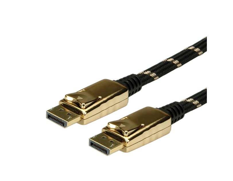 Roline GOLD DisplayPort kabel v1.2, DP-DP M/M, 2.0m, crno/zlatni
