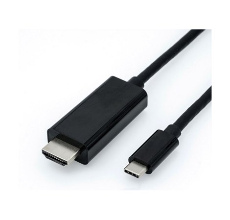 Roline USB-C - HDMI kabel, M/M, 2.0m, crni