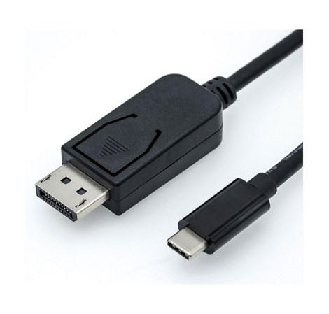 Roline USB-C - DisplayPort kabel, M/M, 2.0m, crni
