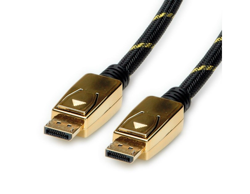 Roline GOLD DisplayPort kabel v1.4, DP-DP M/M, 3.0m, crno/zlatni