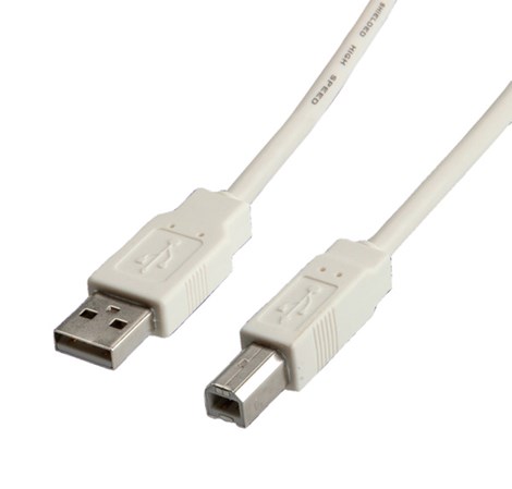 Roline VALUE USB2.0 kabel TIP A-B M/M, 3.0m, bijeli