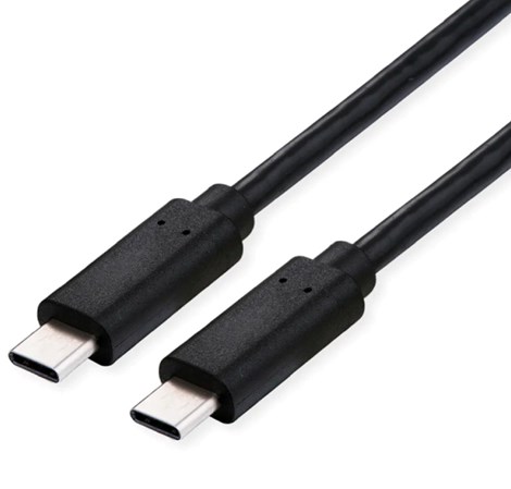 Roline VALUE USB4 Gen3x2 kabel TIP C-C M/M, Emark, 100W, 1.0m, crni