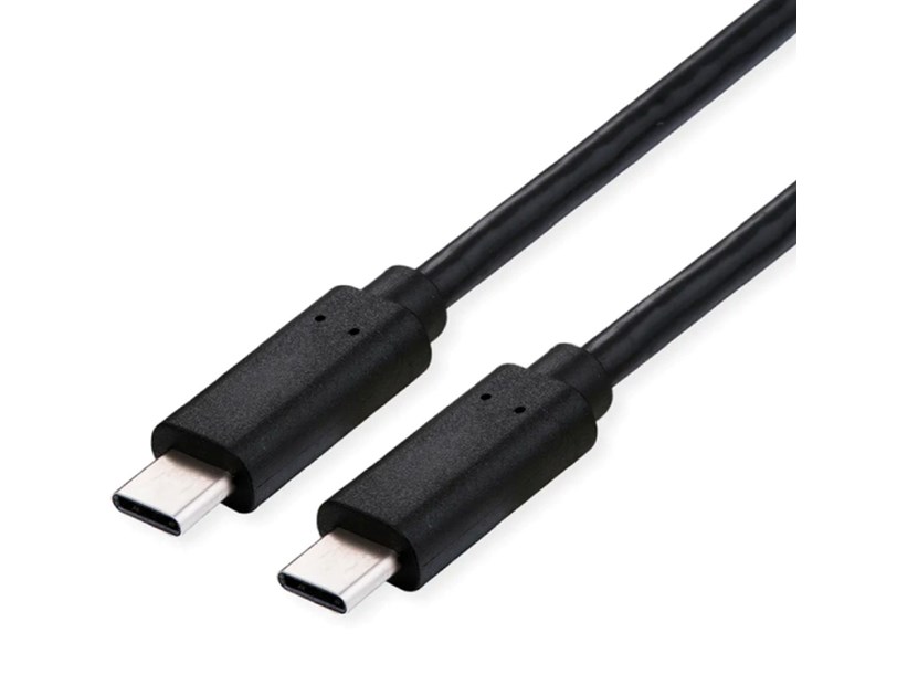 Roline VALUE USB4 Gen3x2 kabel TIP C-C M/M, Emark, 100W, 1.0m, crni