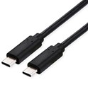 Roline VALUE USB4 Gen3x2 kabel TIP C-C M/M, Emark, 100W, 1.0m, crni
