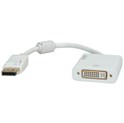 Roline adapter/kabel DisplayPort - DVI-D (24+1), M/F, 4K30, aktivni, 0.15m