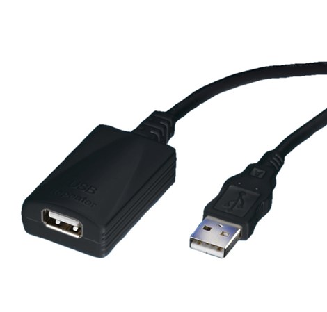 Roline USB2.0 produžni kabel, 1-port, 5.0m, crni