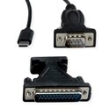 Roline VALUE pretvarač USB-C na Serial RS232, crni, 1.8m