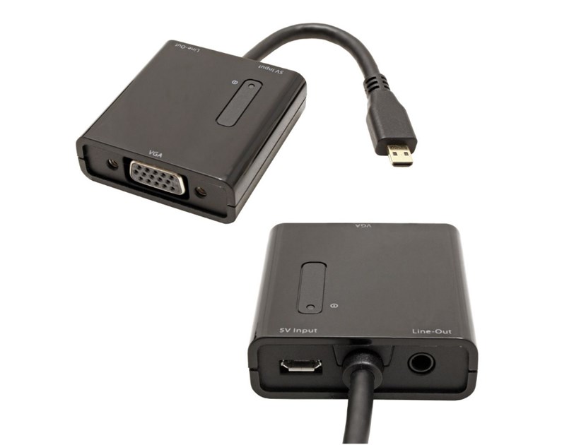 Roline VALUE adapter/kabel Micro HDMI - VGA, M/F, 0.15m