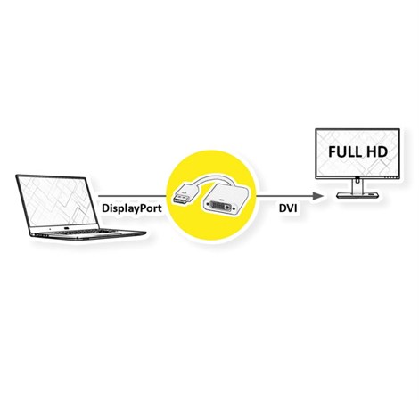 Roline VALUE adapter/kabel DP-DVI, M/F