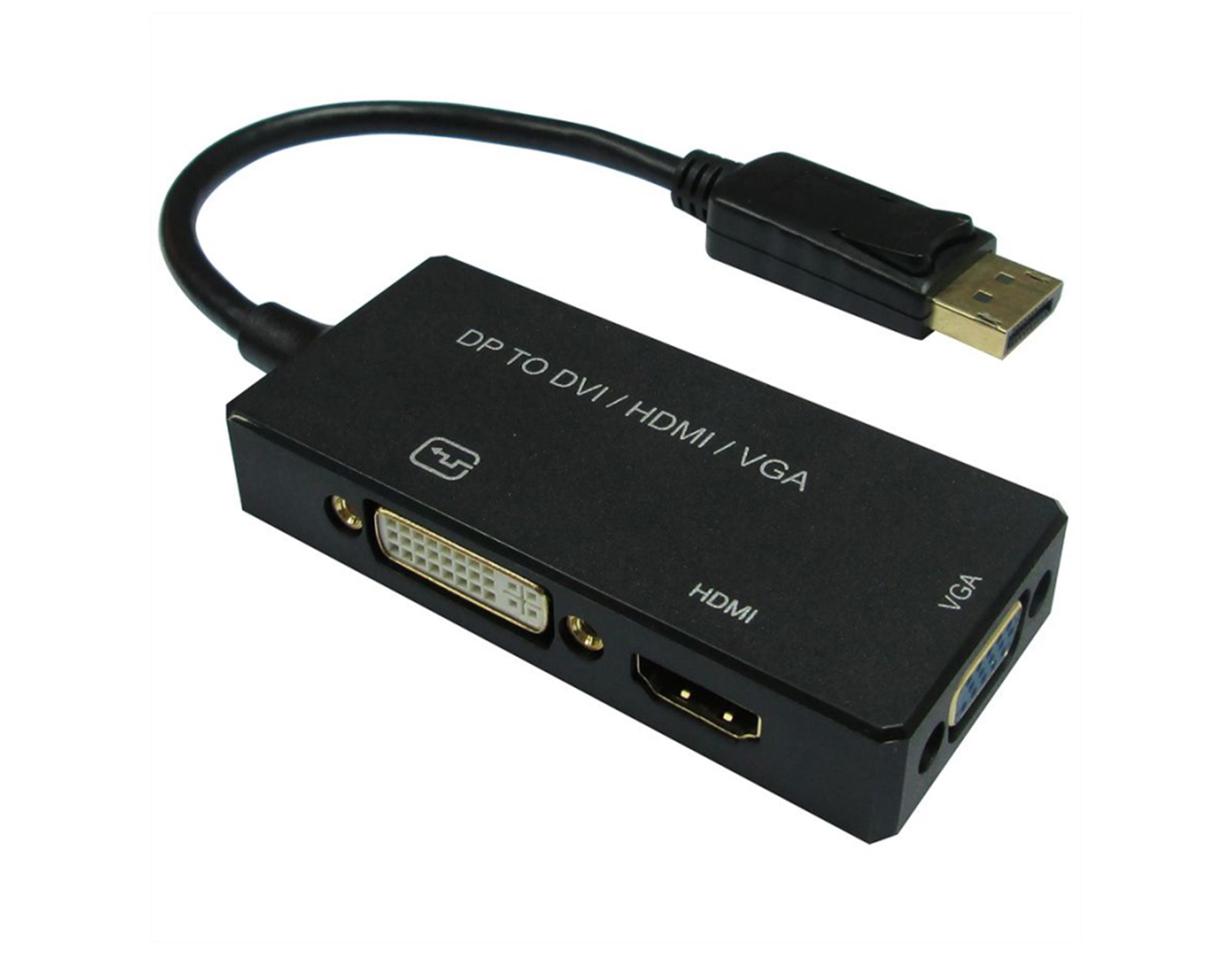 Roline VALUE adapter/kabel DisplayPort - VGA/DVI/HDMI, M/F, aktivni, 0.1m