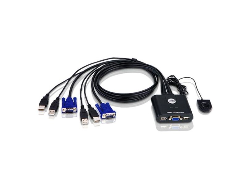 ATEN 2-port USB VGA KVM Switch sa kablovima (CS22U)