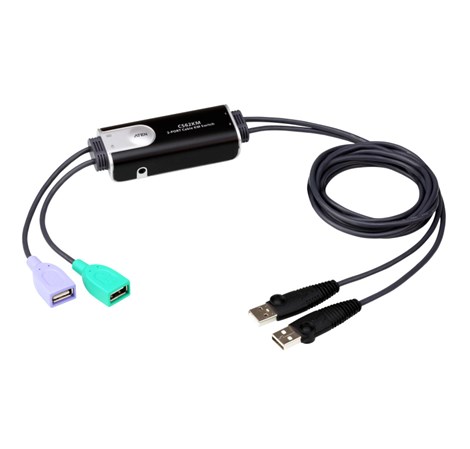 ATEN 2-port Boundless KM Switch sa kablovima (CS62KM)