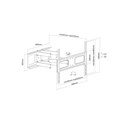 Roline VALUE zidni podesivi nosač za TV 37"-70", nosivost 50kg, crni