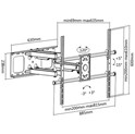 Roline VALUE zidni podesivi nosač za TV 50"-90", nosivost 75kg, crni