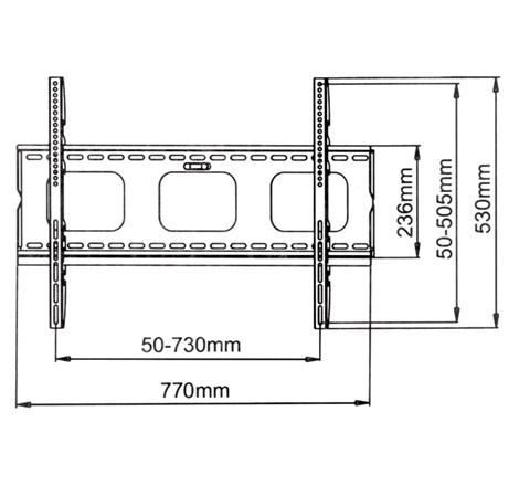Roline VALUE zidni nosač za TV 32"-60", nosivost do 80kg, Low Profile, crni