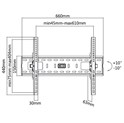 Roline VALUE zidni nosač za TV 32"-70", podesivi nagib, nosivost 75kg, crni