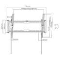 Roline VALUE zidni nosač za TV 37-80", nagibni, udaljenost od zida 47mm, nosivost 75kg, crni