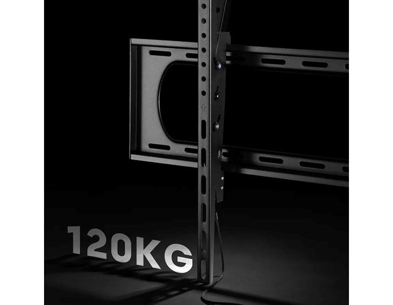 Roline VALUE zidni nosač za TV 60"-120", nagibni, udaljenost od zida 80mm, nosivost 120kg, crni