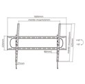 Roline VALUE zidni nosač za TV 60"-120", nagibni, udaljenost od zida 80mm, nosivost 120kg, crni