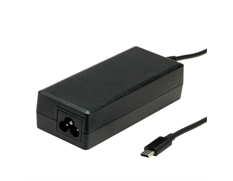 Roline USB-C strujni adapter, utor za 3-pinski kabel ("Mickey Mouse"), 65W