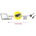 Roline USB-C strujni adapter, utor za 3-pinski kabel ("Mickey Mouse"), 65W