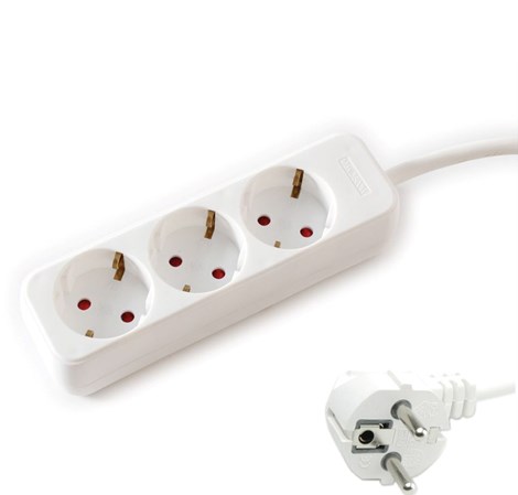 Roline VALUE naponska letva 3 utičnice, 1.5m kabel, bijela
