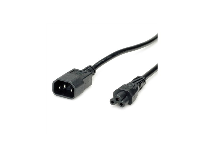Roline VALUE naponski kabel, IEC320 C14-C5, M/F, 1.8m, crni