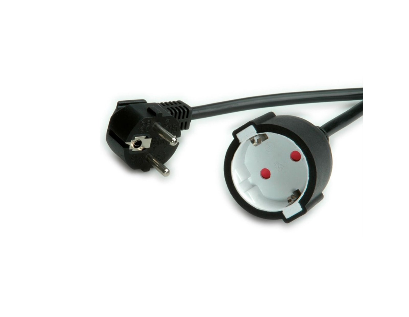 Roline VALUE naponski produžni kabel, schuko utičnica, 3.0m, crni