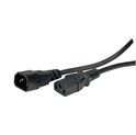 Roline VALUE naponski kabel PC-Monitor, IEC320 C14-C13 10A, M/F, 1.8m, crni