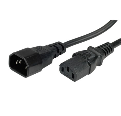 Roline VALUE naponski kabel PC-Monitor, IEC320 C14-C13 10A, M/F, 3.0m, crni
