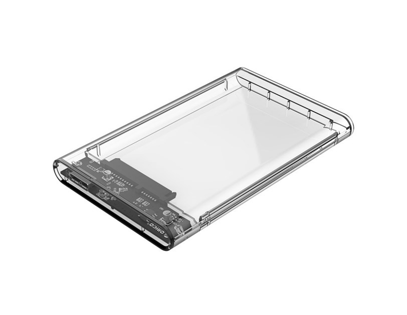 Orico vanjsko kućište 2.5" SATA HDD/SSD, do 9.5 mm, tool free, USB3.0 (SATA3 podržano) prozirno kućište (ORICO-2139U3-CR-EP-HW)