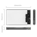 Orico vanjsko kućište 2.5" SATA HDD/SSD, do 9.5 mm, tool free, USB3.0 (SATA3 podržano) prozirno kućište (ORICO-2139U3-CR-EP-HW)