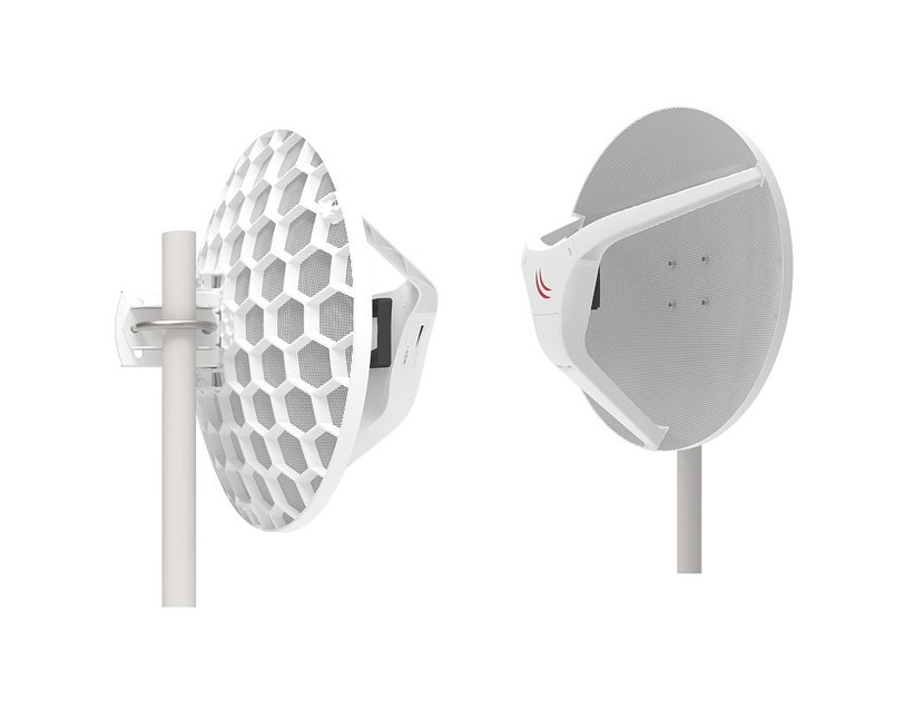 Mikrotik RBLHGG-60ad kit (Wireless Wire Dish), 2× LHGG-60ad za 60Ghz link, 60GHz antena, 802.11ad, 716MHz CPU, 256MB RAM, 1xGLAN, RouterOS L3, POE, PSU