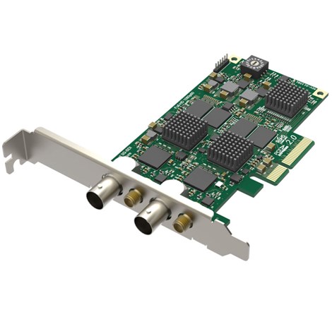Magewell Pro capture dual SDI, LP PCIe x4, 2-channel SD/HD/3G/2K SDI, two channels bypass loop, Windows/Linux/Mac (11060)