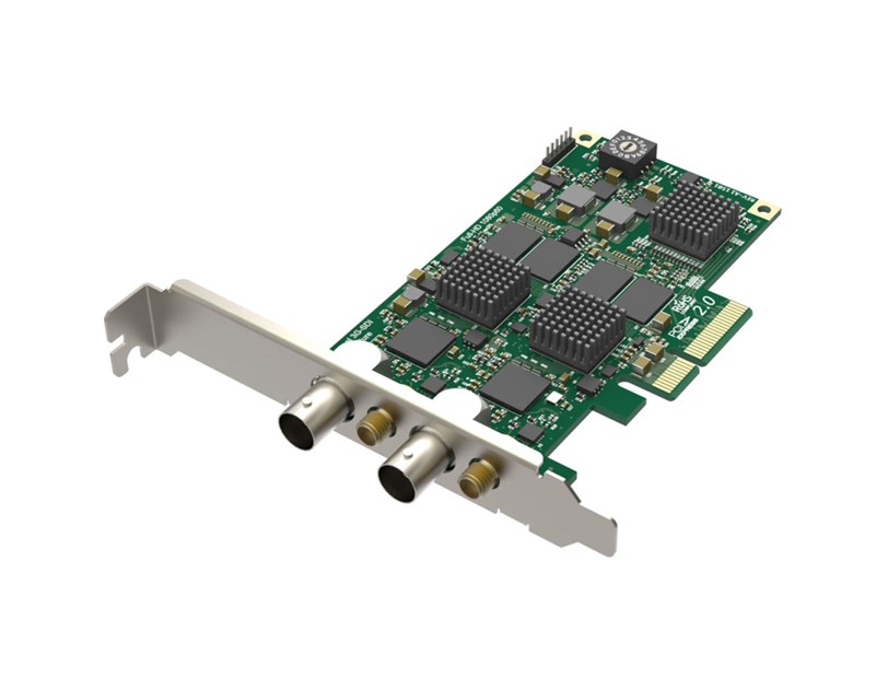 Magewell Pro capture dual SDI, LP PCIe x4, 2-channel SD/HD/3G/2K SDI, two channels bypass loop, Windows/Linux/Mac (11060)