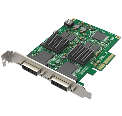 Magewell Pro capture dual DVI, FH PCIe x4, 2-channel HDMI/DVI/VGA/YPbPr/CVBS, Windows/Linux/Mac (11070)