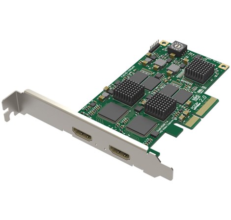 Magewell Pro capture dual HDMI, LP PCIe x4, 2-channel HDMI, plus standard 3D images, Window/Linux/Mac (11080)