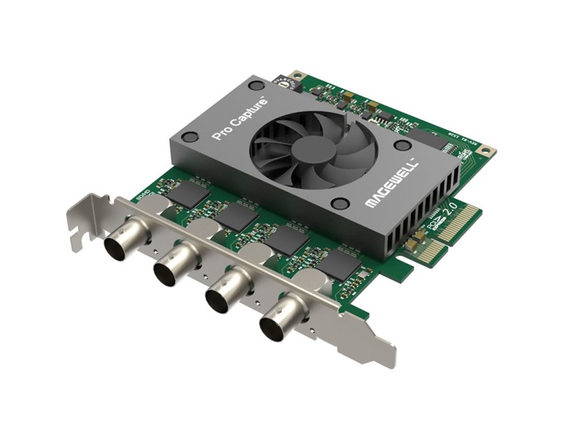 Magewell Pro capture quad SDI, FH PCIe x4, 4-channel SD/HD/3G/2K SDI, Windows/Linux/Mac (11090)
