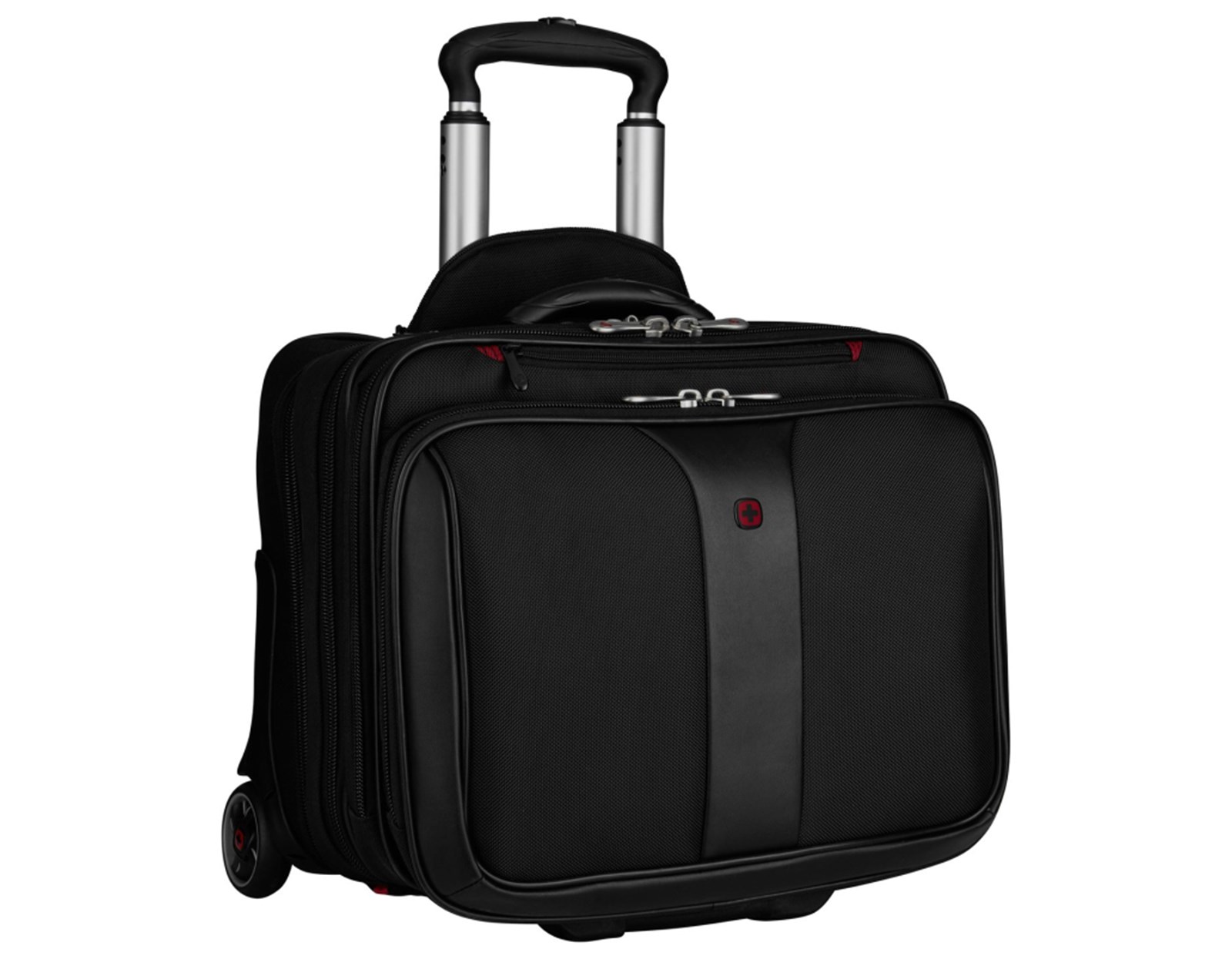 Wenger torba Patriot 2 za 17", dodatni slim case za 15.6" prijenosnik sa kotačima, crna