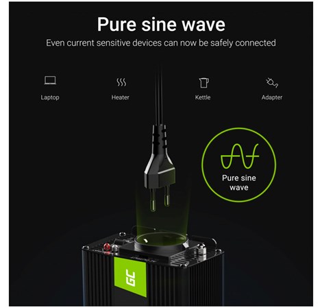 Green Cell strujni inverter 24V na 230V, 300W/600W (INV14)